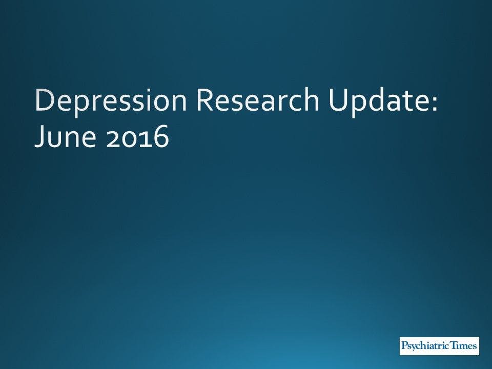 Depression Research Update: June 2016