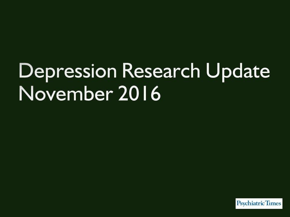 Depression Research Update: November 2016