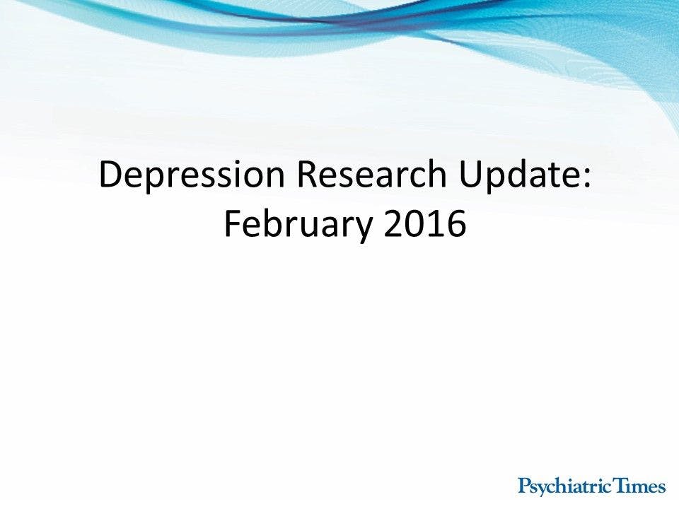 Depression Research Update: February 2016