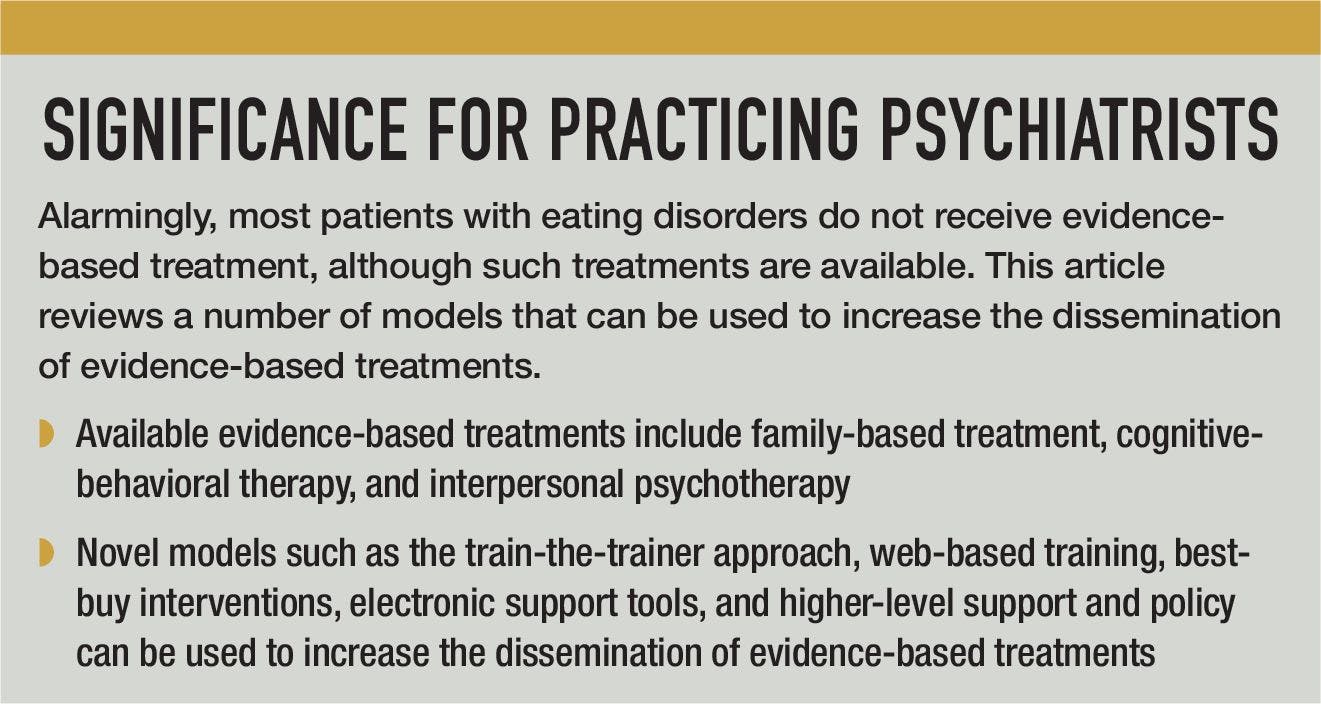 Significance for Practicing Psychiatrists - Eating Disorders