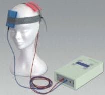 Illustration of transcranial direct current stimulation approach for treatment