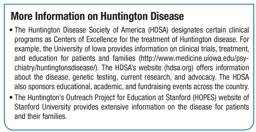 More Information on Huntington Disease