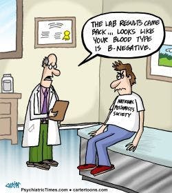 Psychiatry Comic: Be Negative