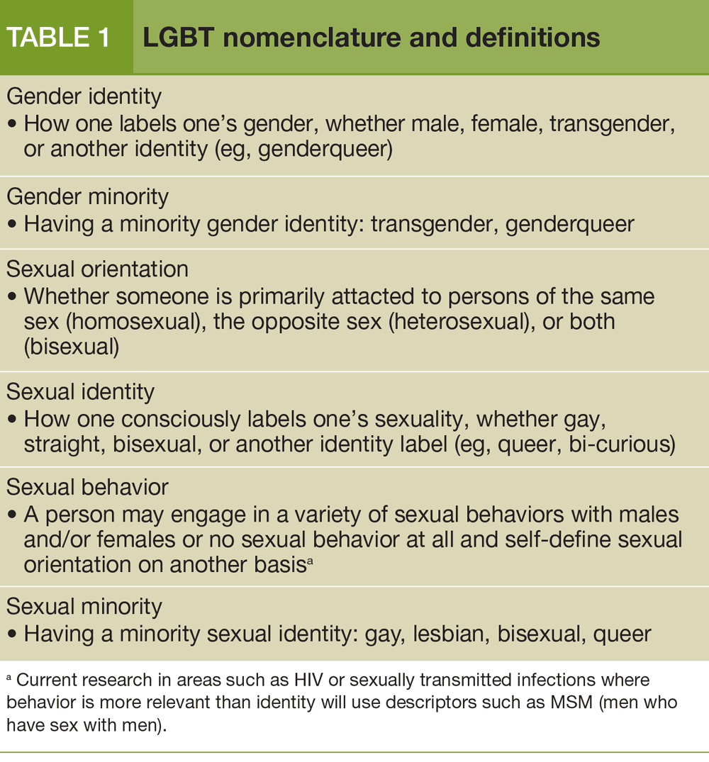 LGBT nomenclature and definitions