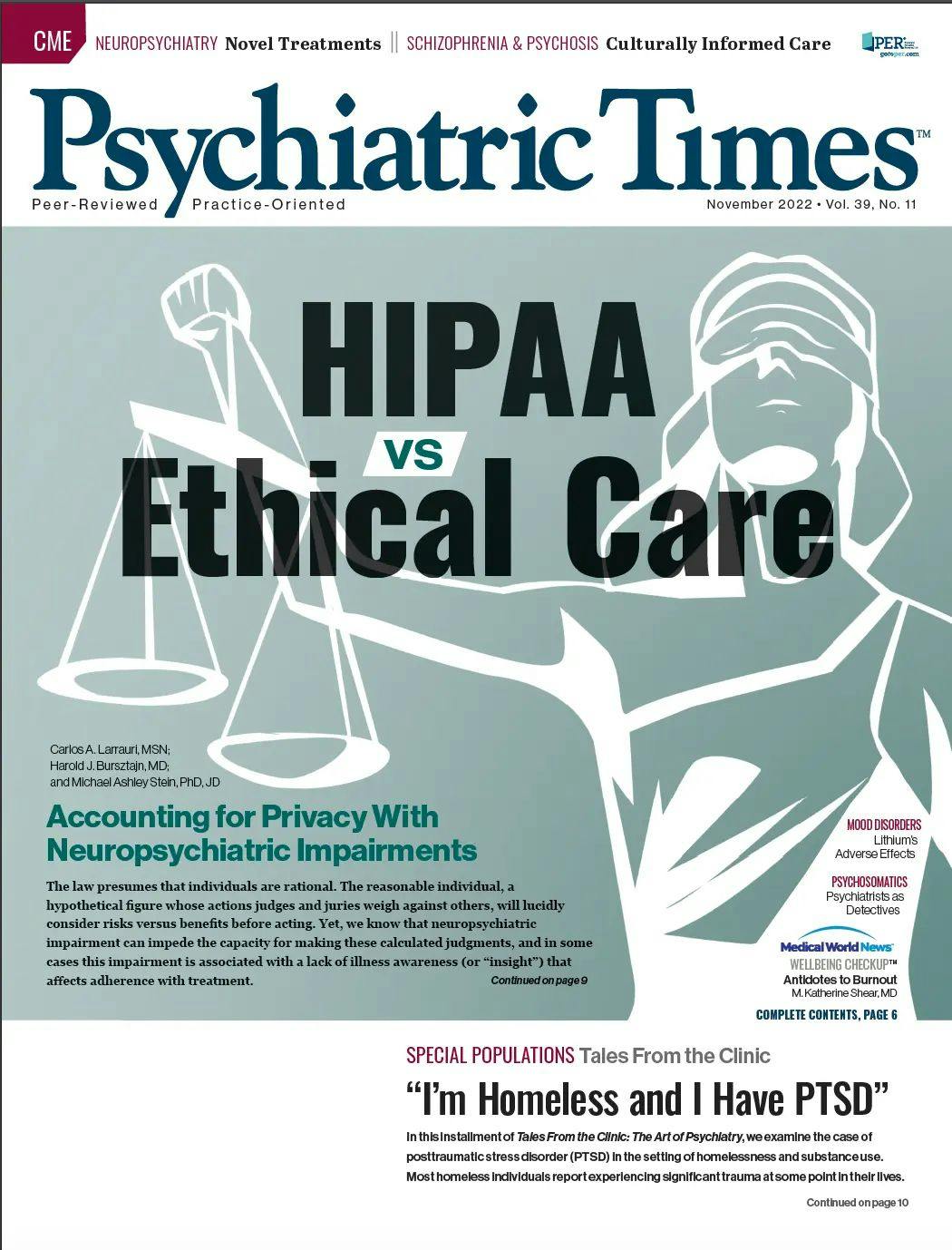 The experts weighed in on a wide variety of psychiatric issues for the November 2022 issue of Psychiatric Times.