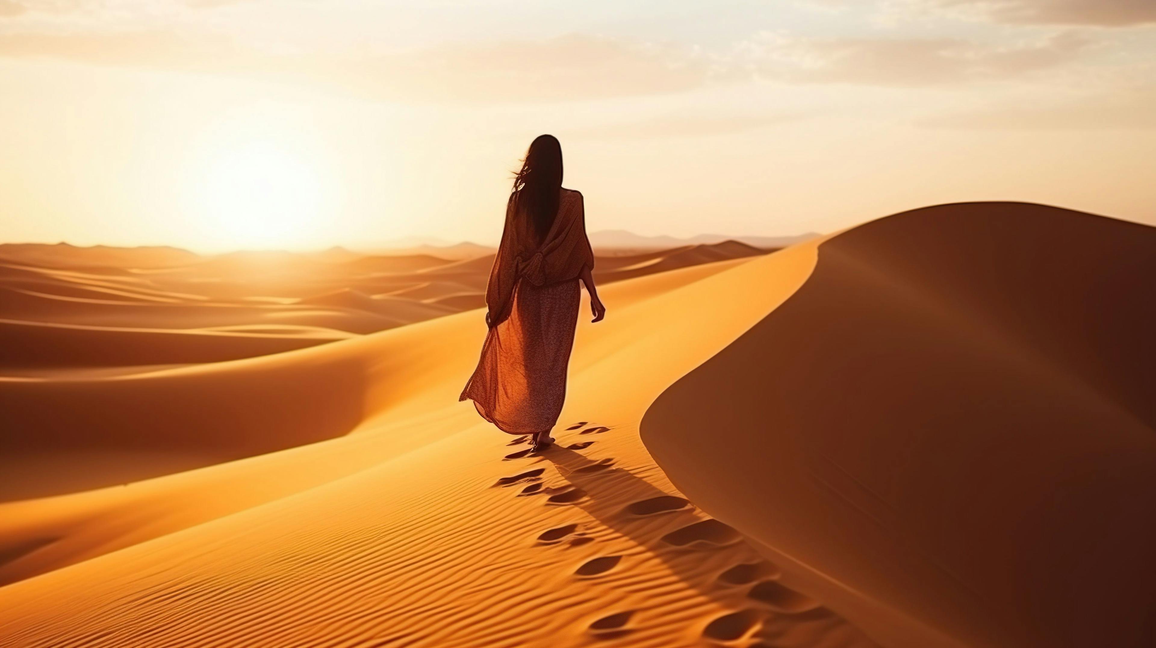 woman desert
