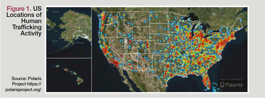 Figure 1. US Locations of Human Trafficking Activity