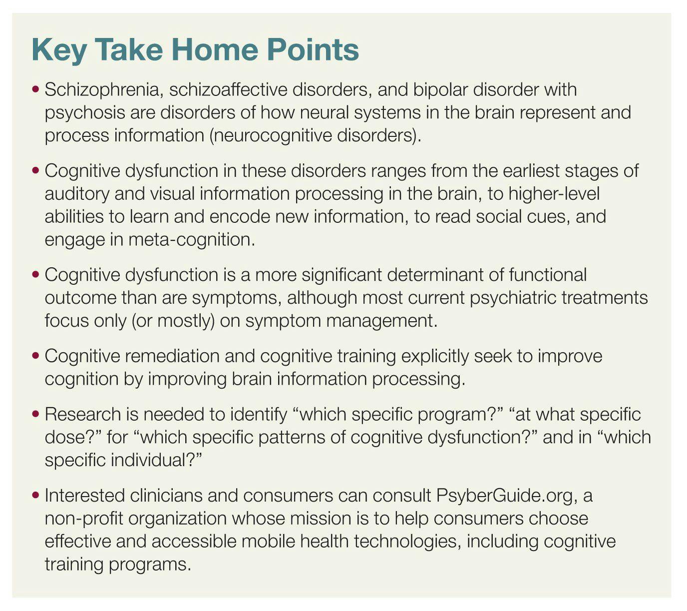 Key Take Home Points - Neurocognitive disorders