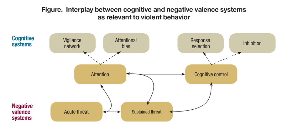 Interplay between cognitive and negative valence systems