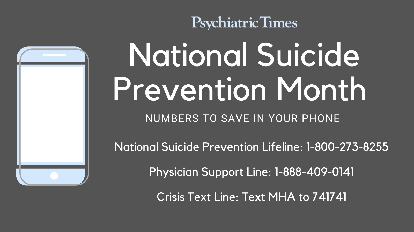 Phone Numbers to Know for National Suicide Prevention Month