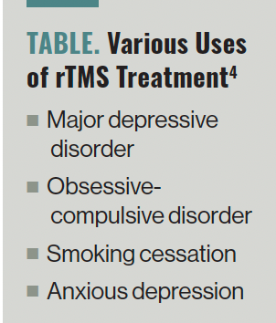 TABLE. Various Uses of rTMS Treatment