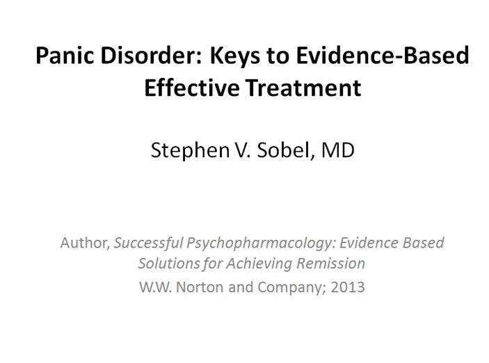Panic Disorder: Keys to Evidence-Based Effective Treatment