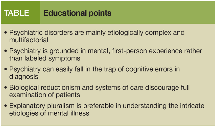 Phenomenology in an Acute Care Setting -- Educational points