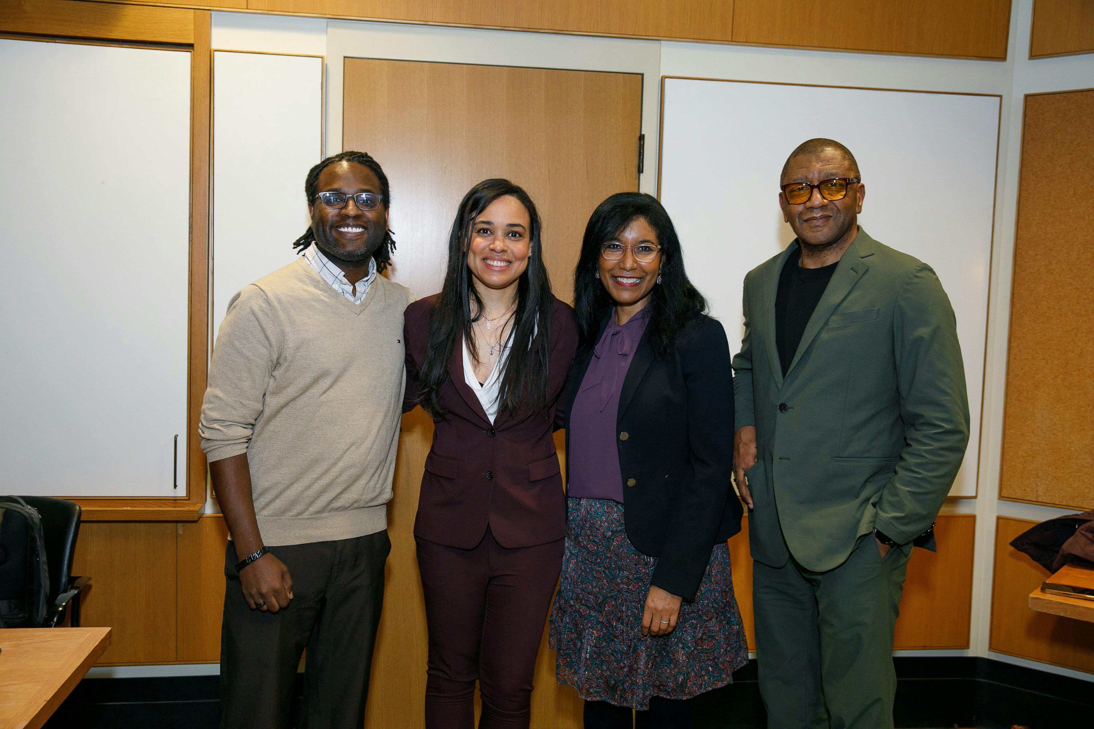 From left to right: Terrell Holloway, MD; Amanda J. Calhoun, MD, MPH; Carolyn Roberts, PhD; and Howard Stevenson, PhD.