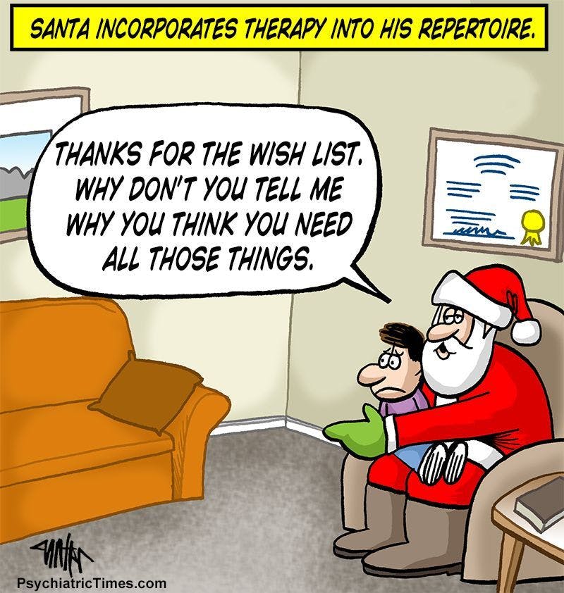 Psychiatry Comic: Santa Therapy