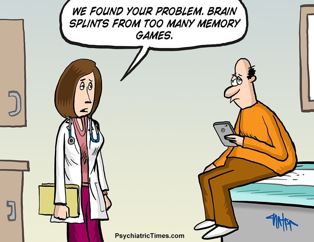 Psychiatry Comic: Too Many Brain Exercises