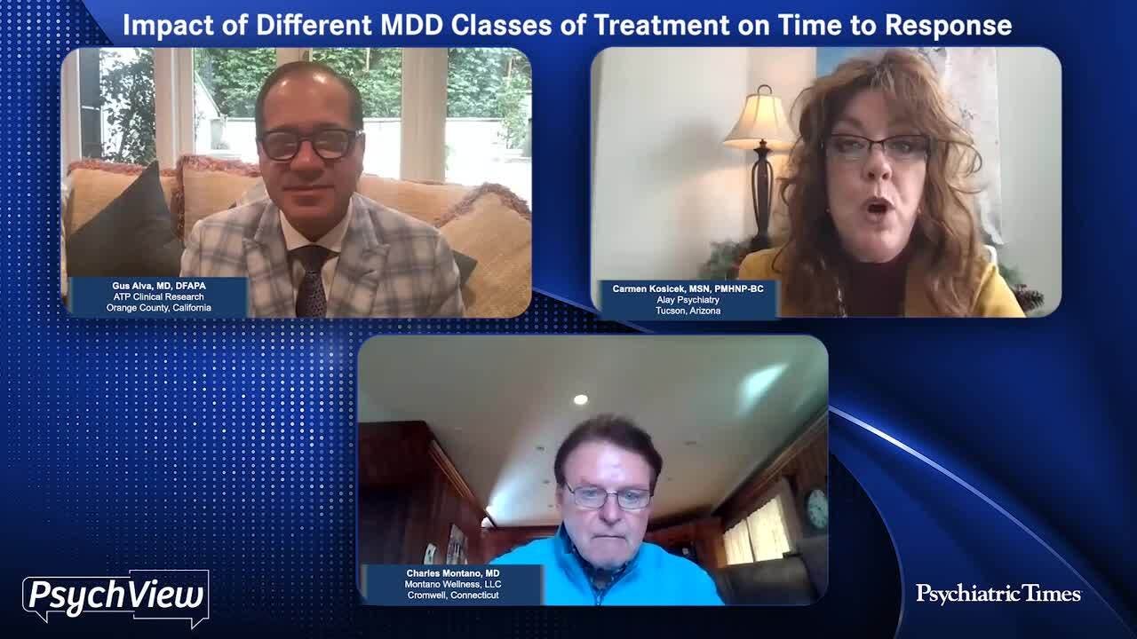 Impact of Different MDD Classes of Treatment on Time to Response